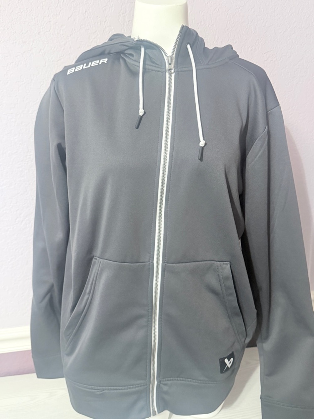Bauer Black-Gray Team Full-Zip Hoodie